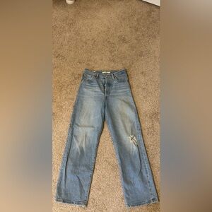 Distressed Light Blue Jeans